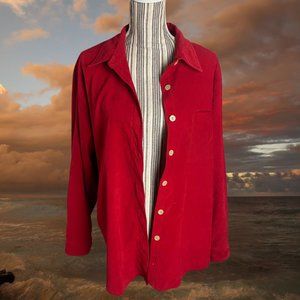 NWOT Newton Trading Co Size XL Red Button Down Jacket Red Taylor's Version Fall